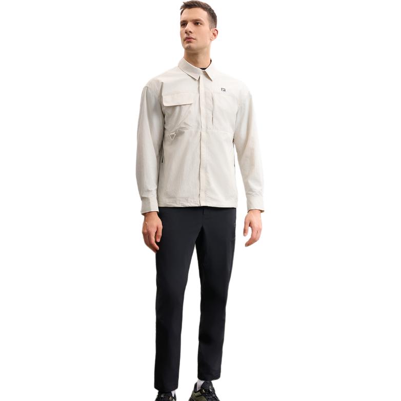 FILA SS25 Explore Series Outdoor Zipper Fashion Comfortable Versatile Casual Pants Men bottoms Deep-Black A11M517805F-BK