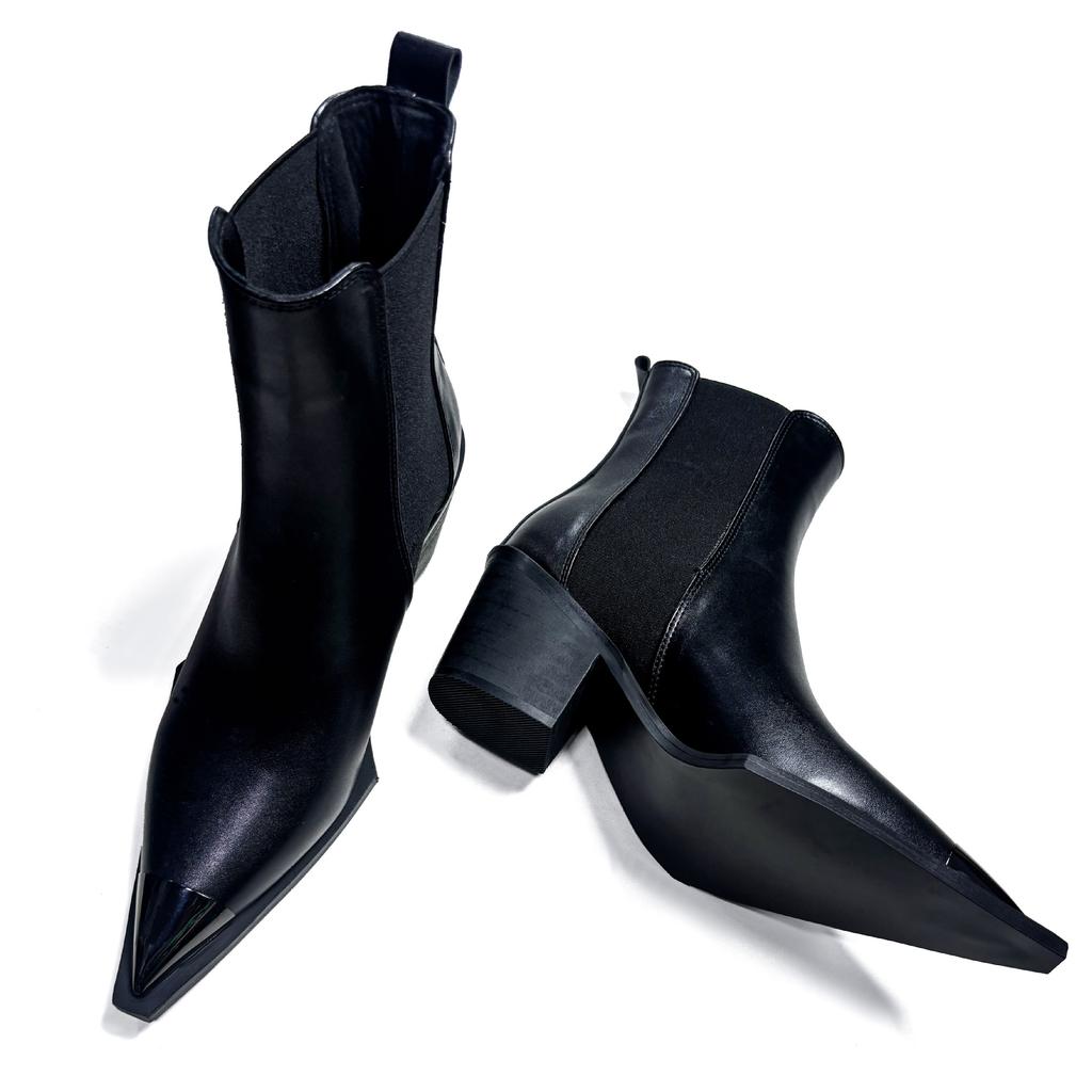 Fashion Autumn Winter Women Men Slim Ankle Boots Fashion Elegant Pointed Toe Shoes Thin Women's Morder Short Booties Big Size 42 43 44