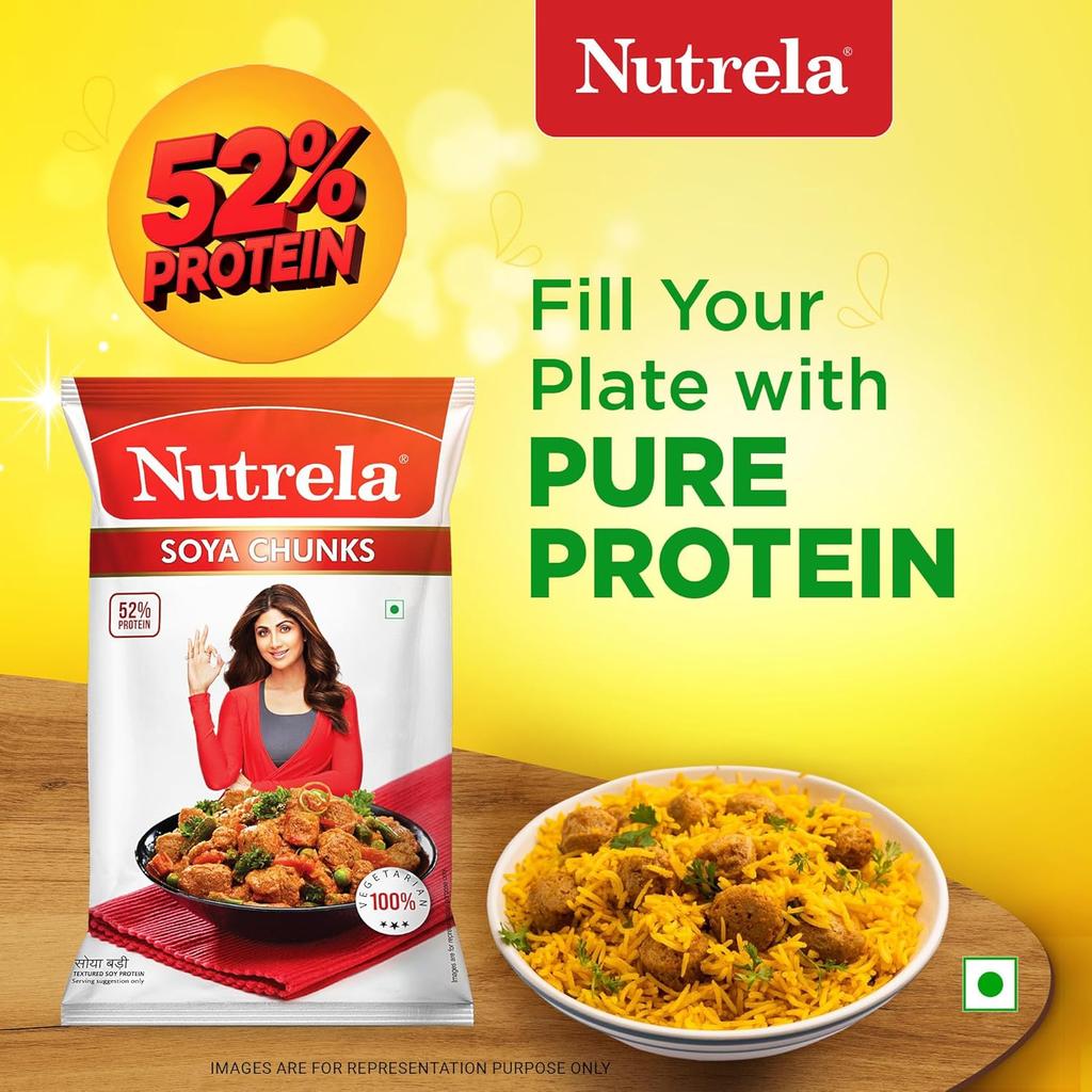Nutrela Soya Chunks 1 Kg Pack Of 1 High Protein Vegan Iron Rich Versatile Cooking Ingredient