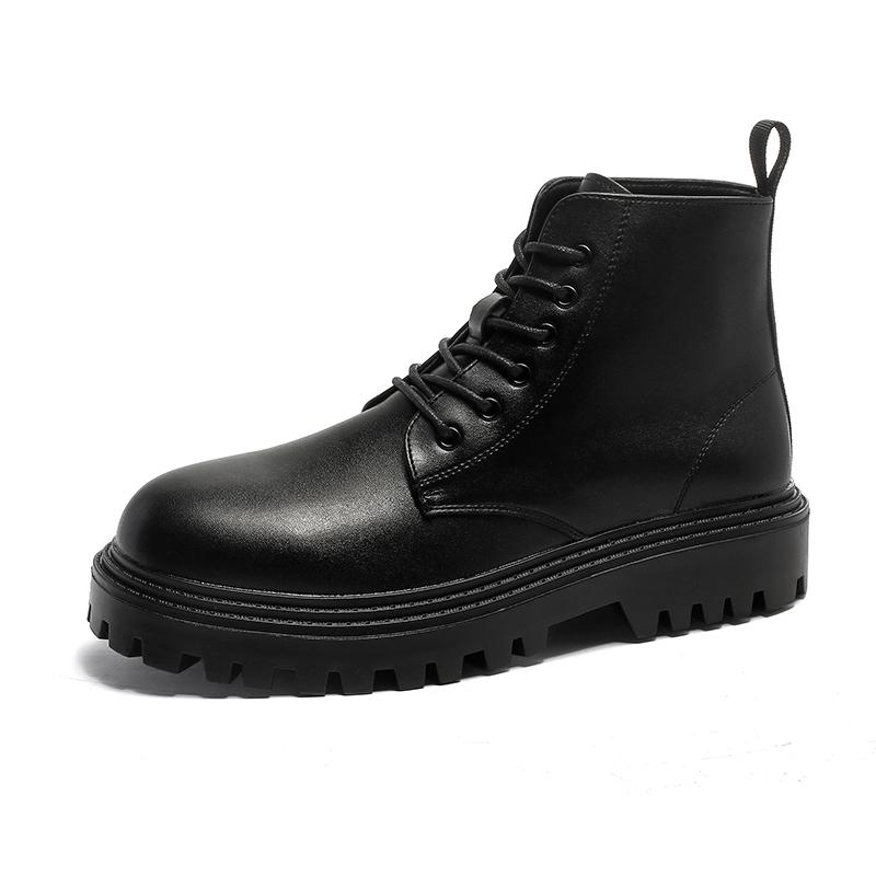Fashion Men's Casual Business Office Platform Shoes Genuine Leather Shoes Cowboy Spring Autumn Boot Gentleman Handsome Ankle Botas Male