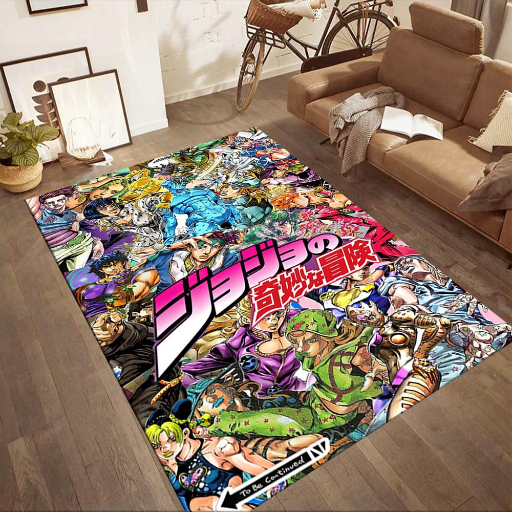 Jojo S Bizarre Adventure 5 Square rugs are a great choice for living rooms, bedrooms, home décor, and as gifts