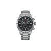 Eco Drive Series 100 Meters Waterproof Solar Quartz Steel Strap 43.5mm Men's Watch Black Dial AT2520-89E