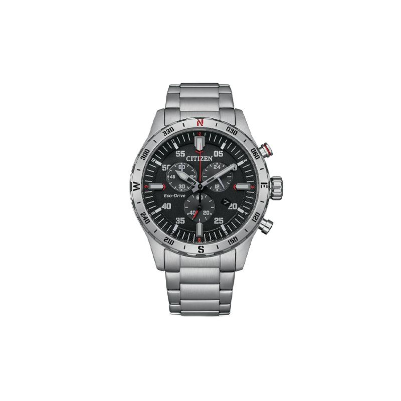 

CITIZEN Eco Drive Series 100 Meters Waterproof Solar Quartz Steel Strap 43.5mm Men s Watch Black Dial AT2520-89E чорний