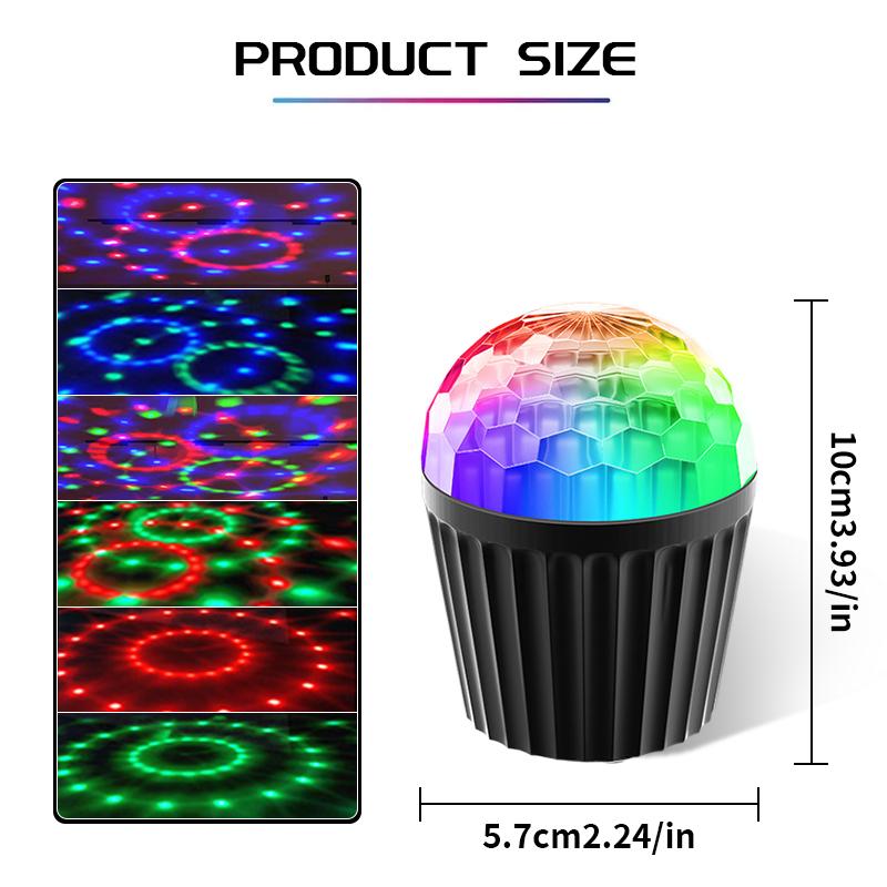 LED Disco Ball Stage Disco Light Rotating Lantern DJ Strobe With Remote Control RGB Christmas Gift Party Club Decoration