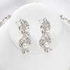 Exquisite Earrings Shining Necklace Bridal Rhinestone Jewelry Set  Women