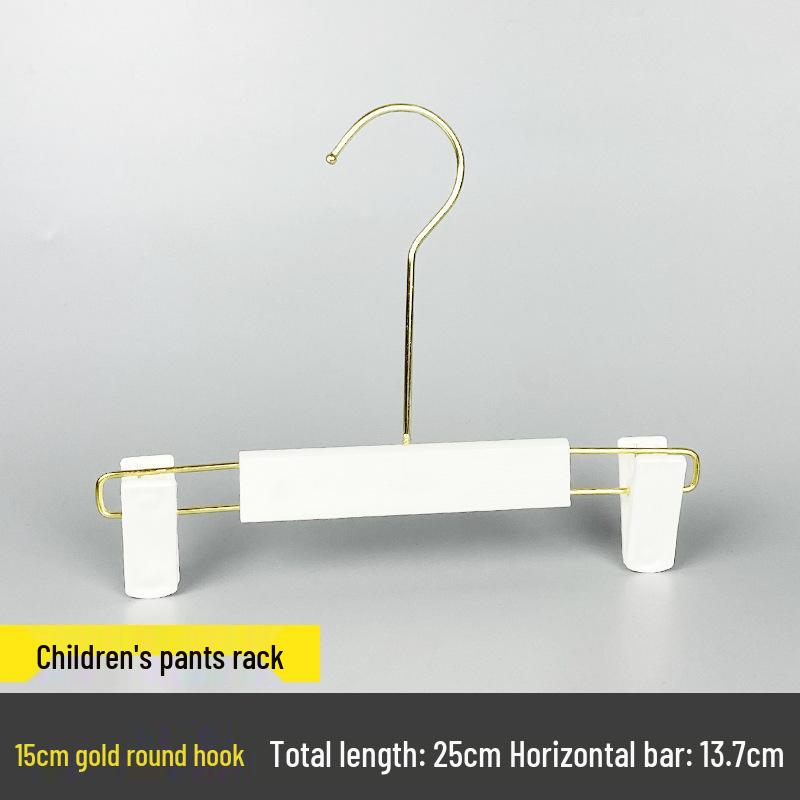 Children's Non-slip Hanger: Plastic Imitation Wood, Black & White, Unpainted Wood Color, No-mark Pants Rack