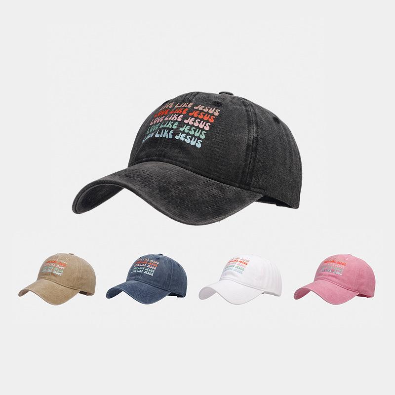 Hat Fashion Letter Heat Transfer Baseball Cap Men's Personality Soft Top Cap Women's Tide Outdoor Versatile Sun Hat