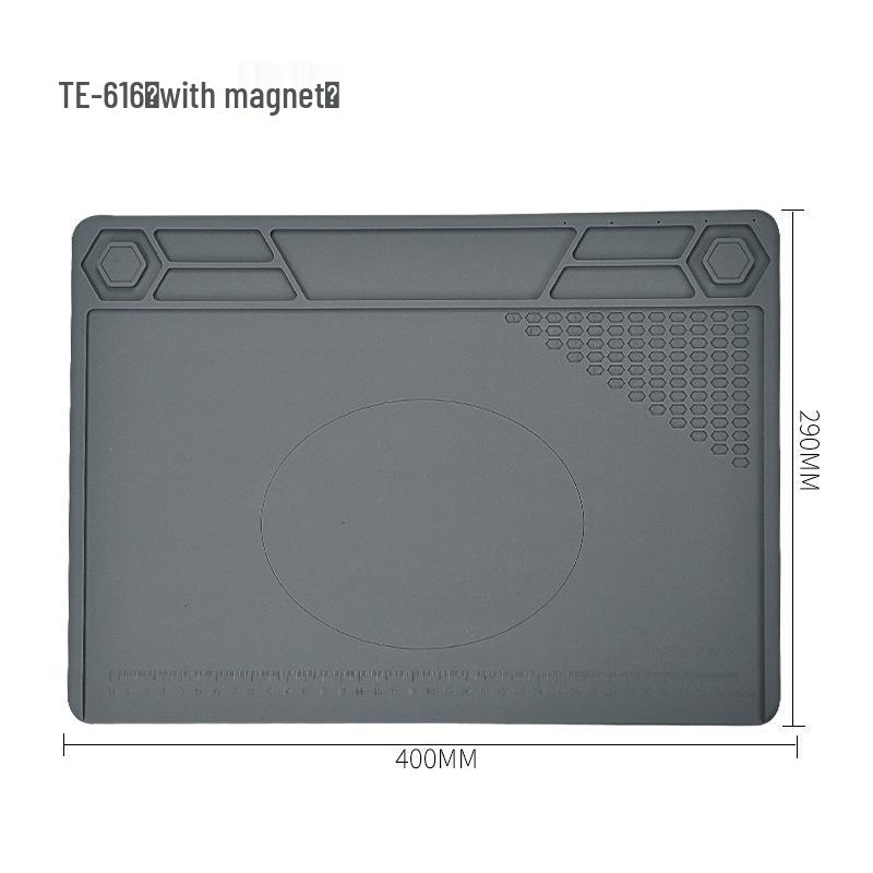 Heat-Resistant Magnetic Silicone Repair Mat for Electronics with Screw Holders and Soldering Stations
