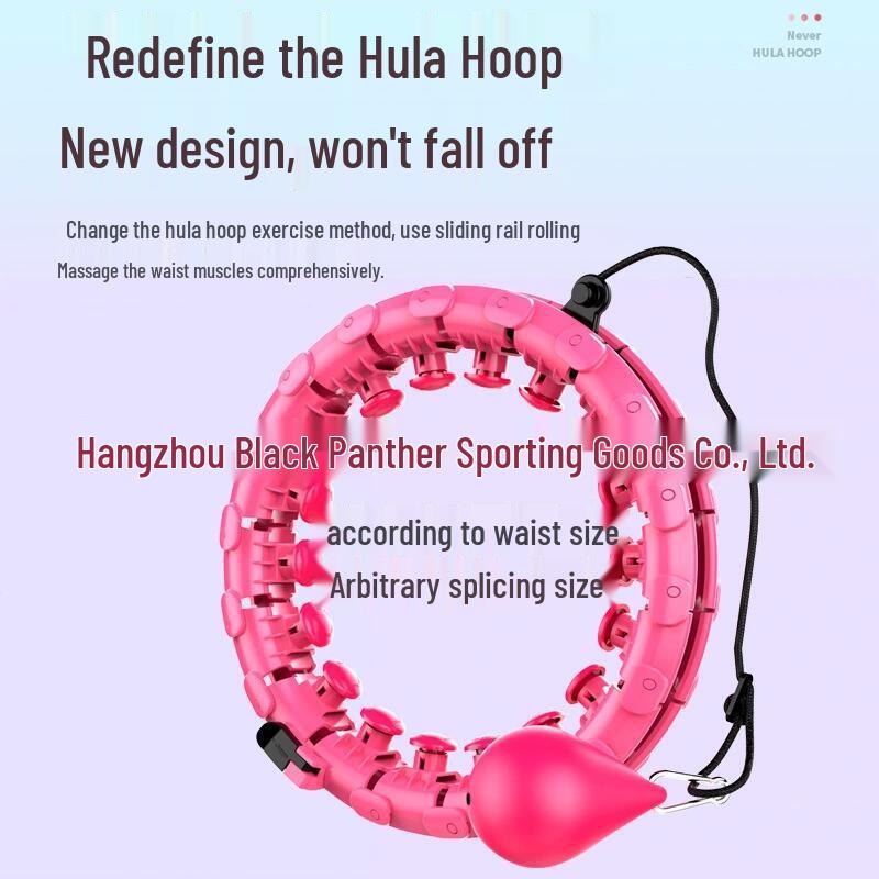 Weighted Smart Hula Hoop for Waist Slimming & Massage - Unisex Fitness Tool Charming Purple 24 Sections