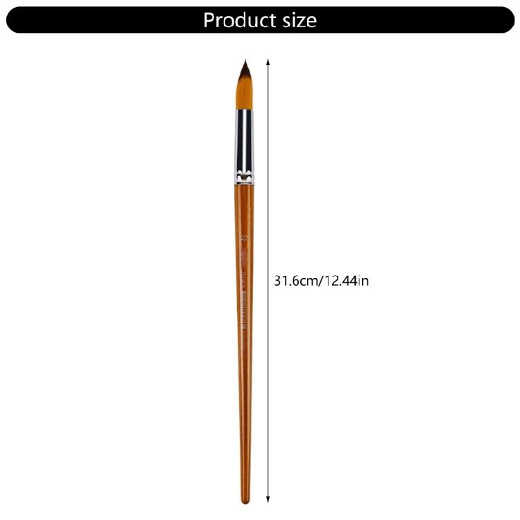 Long Handle Artist Paintbrush for Large Canvas Painting Wooden Grip Professional Nylon Bristles Multi Head Avaliable