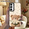 Phone Case: 2D Flat Samsung Galaxy A34 A35 M05 M06 S20 S22 S21 FE Plus 5G Protective Case, Couples Style, Embroidered Little Bear, Christmas and Hallo