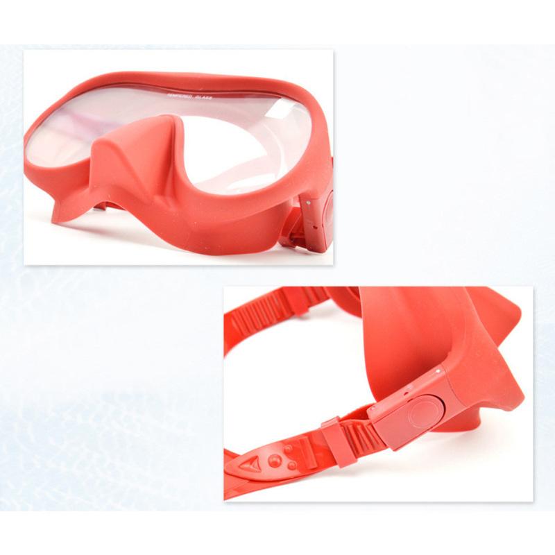 Mască profesională de scufundări subacvatice Scuba Free Diving Mască de snorkeling Cadru mare din silicon flexibil