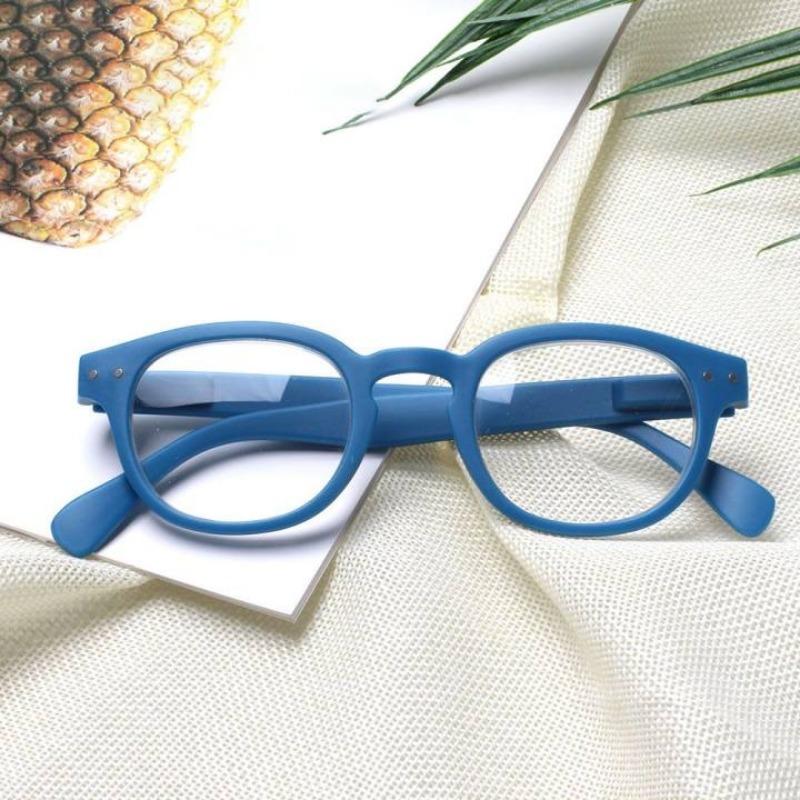 Round Frame Retro Reading Glasses Women Presbyopic Eyeglasses Spring Hinge Readers Fashion Orange Unisex