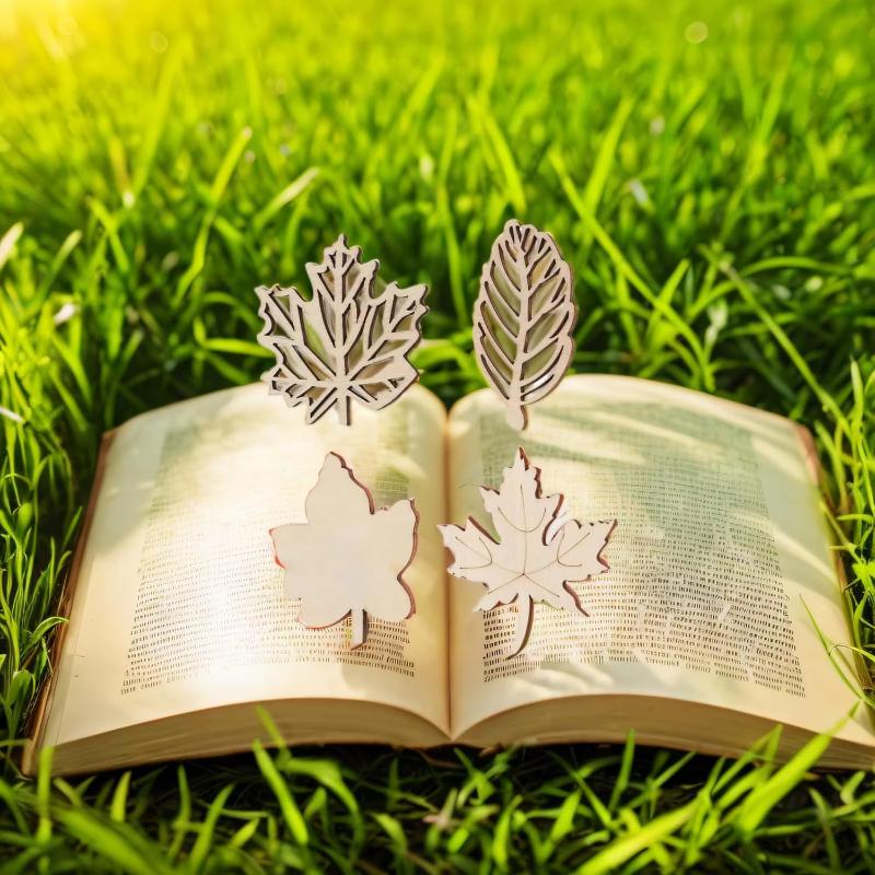 20PCS Hollow Out Leaf Piece Unfinished Wood Cutouts Maple Leaves Wooden Crafts Fall Leaves for Arts Crafts Decoration