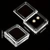 4pcs Small Acrylic Jewelry Boxes with Lids Mini Square Stone Box for Displaying Loose Diamonds Gemstones Transparent Display Box