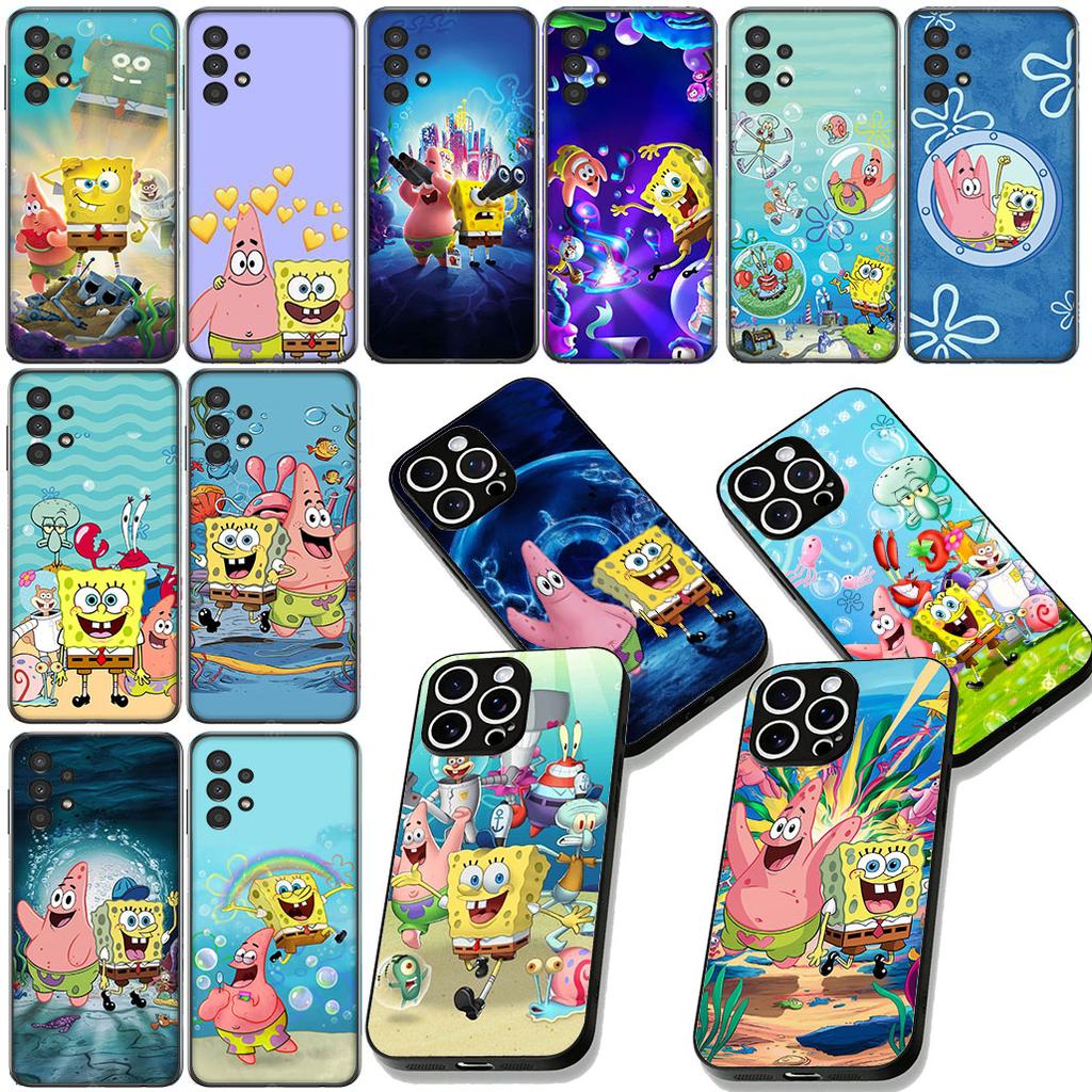 S-SpongeBobs S-SquarePants Phone Cover for Samsung Galaxy S22 S21 S20 FE Ultra Plus A35 A36 A37 A33 A34 A04 A71 Protective Case