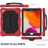 IPad 9th Gen 10.2 Inch Protective Case With Strap Full Coverage Silicone PC Hybrid Cover Stand Function