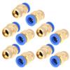 10 Stück Pneumatischer Schnellverbinder Luftanschlüsse Adapter 8mm Durchmesser Gewinde 1 4BSP Set