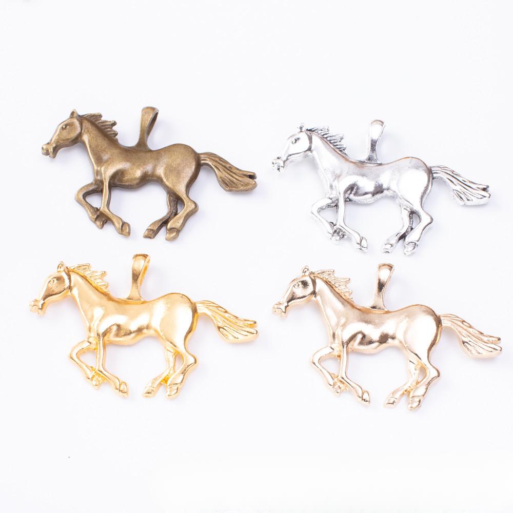 DIY Jewelry Accessories Retro Zinc Alloy Horse Pendant Foreign Trade