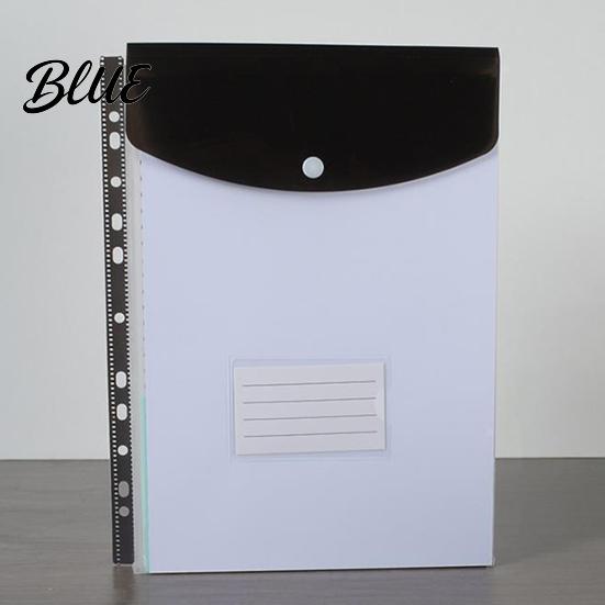 Department File Folder 3Pcs 11 Hole A4 with Snap Button Colorful Document Organizer