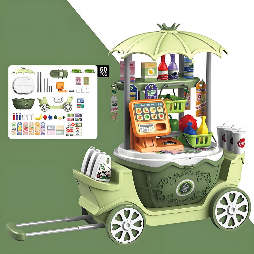 Carrito de compras creativo para juegos de rol, simulación de tienda, regalo para festival