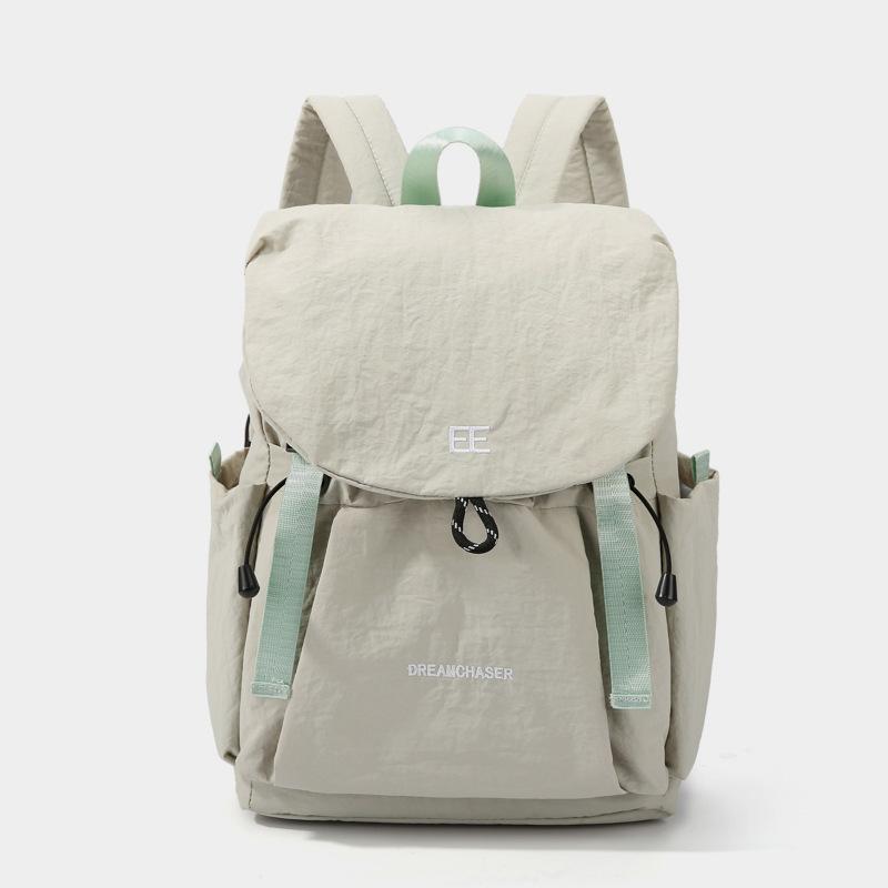 New Large Capacity Canvas Backpacks High-Value Color-Blocked College Student Double Shoulder Bag Laptop Bags for Women 2026