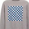 Coach Ss24 Checkered Crew Neck Pullover Long Sleeve Sweatshirt Men sweatshirt Light-Gray CO828-LEB
