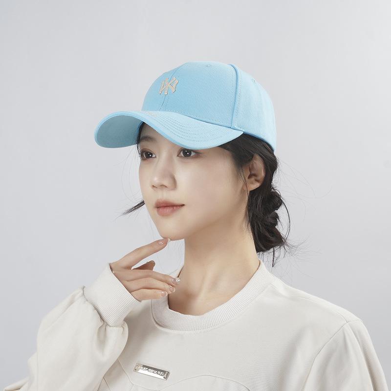 

Hat Women s Hardtop Baseball Korean Edition Trendy Fashion Couple Cross Border Letter Embroidery Sunscreen Duck Tongue небесно-голубой