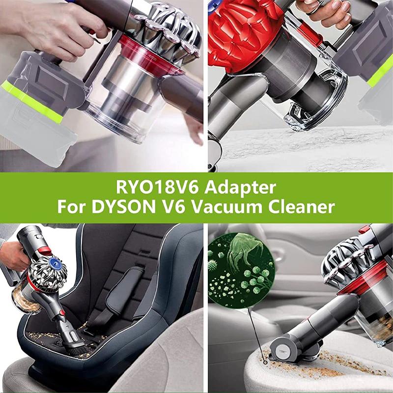 Battery Adapter For Ryobi 18V Battery Convert to for Dyson V6 V7 V8 Animal Vacuum Cleaner, Adapter For Dyson Vacuum Cleaner