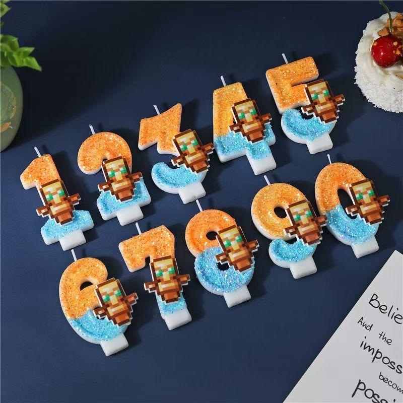 Number Candle 0-9 Birthday Cake Candle Decorative Candle for Baking Party Supplies Kids Birthday Cake Decoration