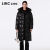 Jin Yujie Women's Star Style Long 90% Goose Down Puffer Jacket