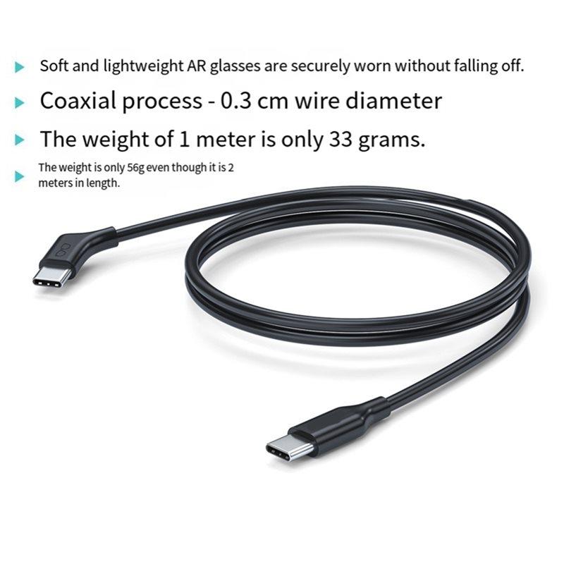 B27B Type-C Flexible Cable USB3.2 Full-Function For AR Glasses, 4K 60Hz Support For Xreal/Rokid/Rayneo Viture For AR Compatible