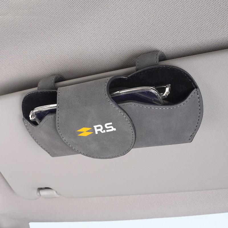 Car Sun Glasses Clip Multifunctional Case For Renault RS Koleos Captur Twingo Kadjar Megane Clio Scenic Car Strikers Accessories d111