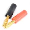 Golden 10pcs Gold Plated Black Red 4mm Adaptor Banana Plug Connectors Adapter