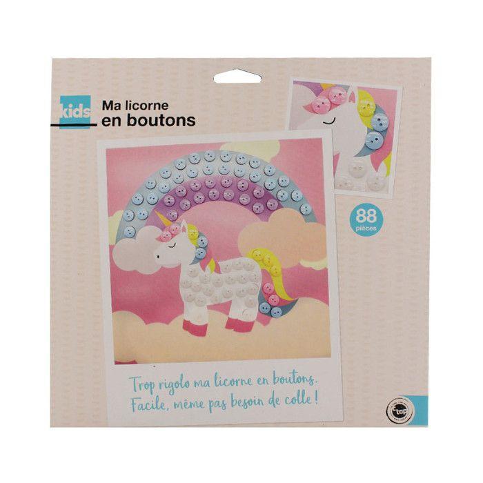 Kit créatif - Ma licorne en boutons - Pour enfant dès 3 ans