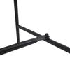 Metal Garden Bench Loveseat with Slatted Seat, Black