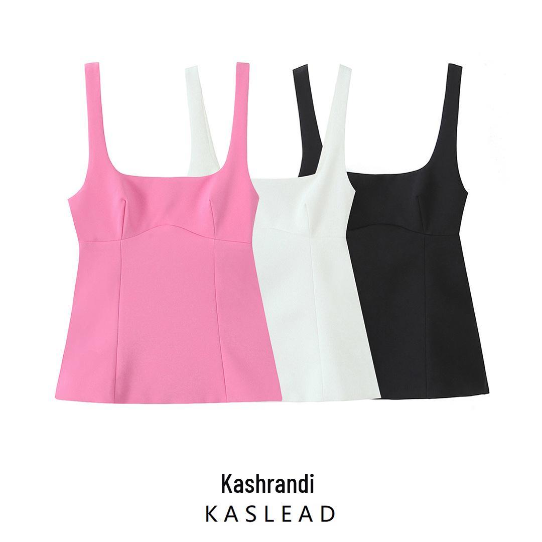

Spring 2025 Women s Fashion Top with Back Bow - European & American Style S