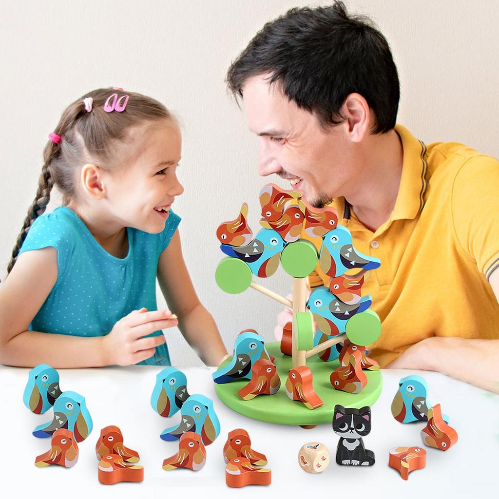 Wooden , Birds, Balance Games, Parent-child Interaction, Stacking, Playing, Early Education, Educational Toys