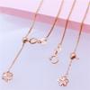 Rose-Plated Pure 585 Purple Gold Bracelet For Women, Japan And Korea Hollowed-Out Shiny Gold Flower Jewelry