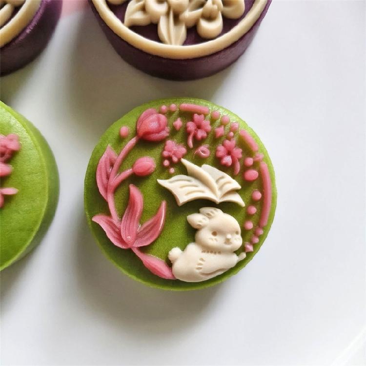 Functional Dessert Stamp Multiple Pattern Mooncakes Press Molds For Creative Baking Projects And Handmade Gift