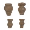 Nordic American Style Solid Wood Cabinet & Sofa Legs - Round Ball & Cylindrical Design