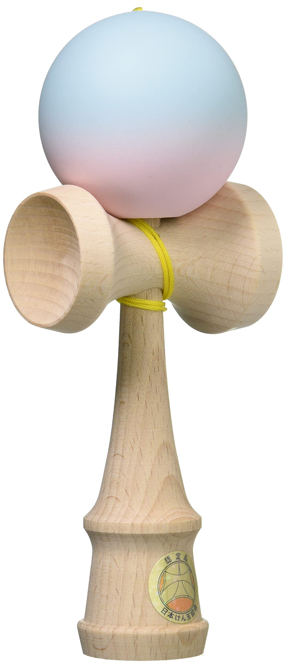 

RANGS Кендама для соревнований, сертифицированная Японской ассоциацией кендама Озора Матовая двухцветная светло-голубая и розовая [Сделано в Японии, запасная веревка в комплекте]