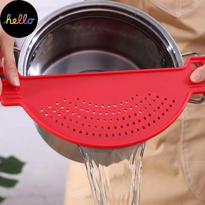 Yaratıcı Plastik Drenaj Sepeti Yıkama Pirinç Filtresi Sızdırmaz Bölme Mutfak Gadget Pot Yan Süzgeç