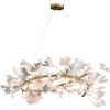 Modern creative LED porcelain ginkgo Chandeliers hotel living room home decoration lamp Nordic restaurant art island Chandeliers