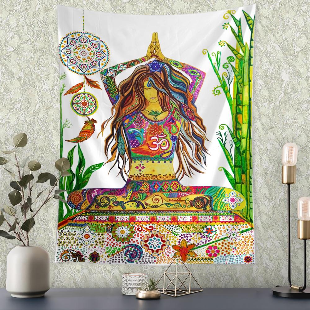 Tapiserie din mitologia egipteană agățată pe perete Vrăjitorie psihedelică Mandala Boho Hippie Sufragerie Dormitor Decor de perete