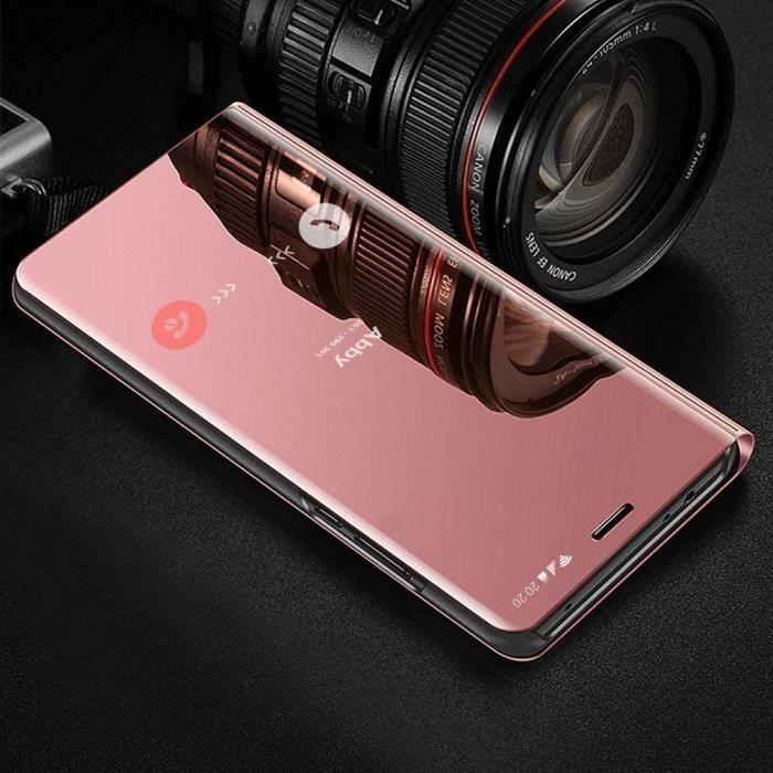 Skal - Samsung - Galaxy A22 5G - Spegel - 360° Skydd - Roséguld Läder