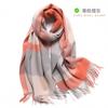 Pure wool plaid scarf women's winter versatile new gift thickened warm scarf cashmere shawl high-end