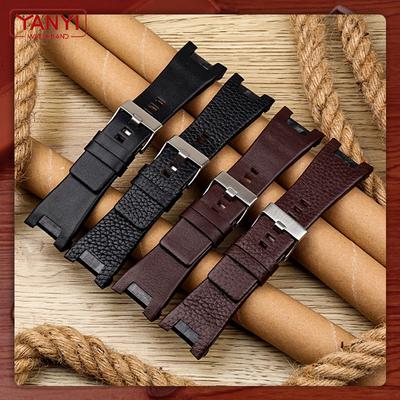 Hakiki Deri Bilezik dizel saat kayışı çentik saat kayışı için DZ1216 DZ1273 DZ4246 DZ4247 DZ287 32mm erkek kordonlu saat