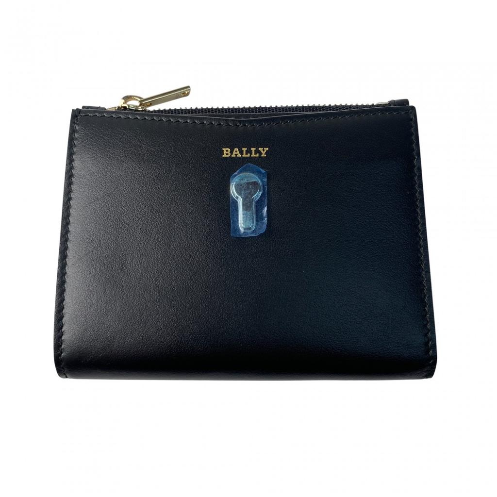 Used BALLYBifold Wallet Black Leather Women