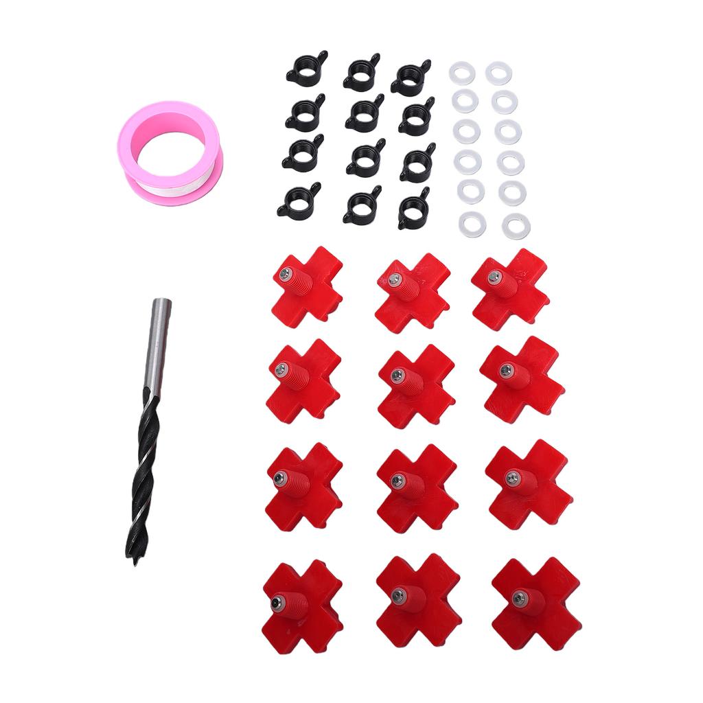 12pcs Chicken Waterer Nipples with Drill Bit Leak Proof Horizontal Side Mount Automatic Poultry Nipples for Ducks Geese